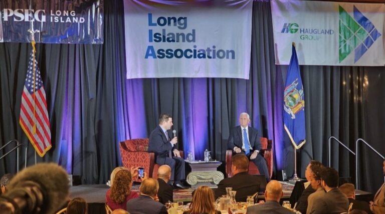 Former Vice President Mike Pence visits Long Island